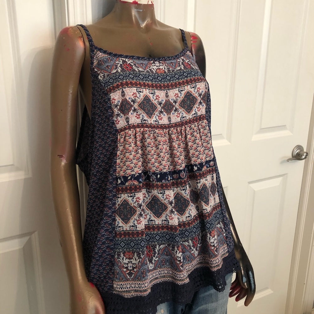 tribal patterned tank top